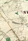Cowhouse Green, Child's Hill, Telegraph Hill, Cricklewood, Midland Railway, Fortune Green, Finchley Road, Shoot Up Hill, West End, West End Station, Brondsbury Park, Hampstead Junction Railway, Paddington Cemetery, Edgware Road, & Kilburn