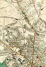 Highgate Ponds, Traitors' or Parliament Hill, Dartmouth Park, New River Reservoirs, Hampstead Junction Railway, Midland Railway, Kentish Town, North London Railway, Primrose Hill, Regent's Canal, & Camden Town